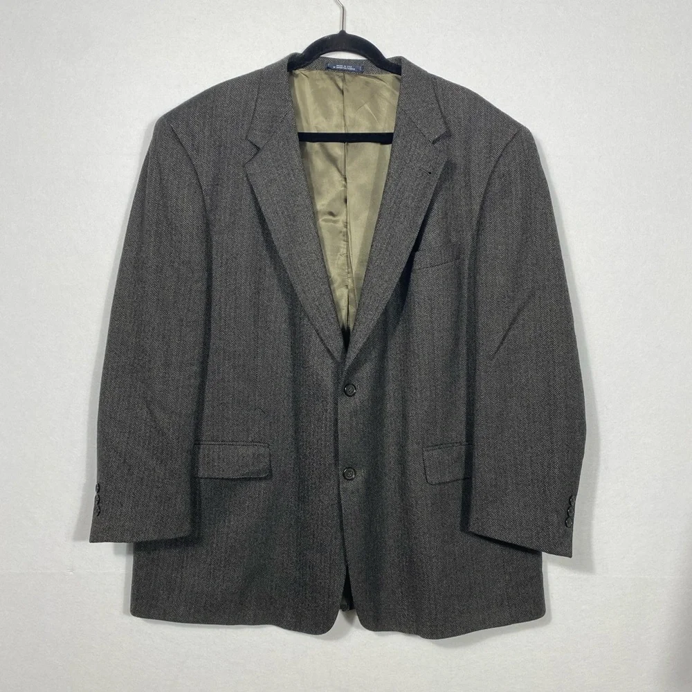 Austin Reed London Men’s Brown/Black Wool Herringbone Blazer size 48 Regular